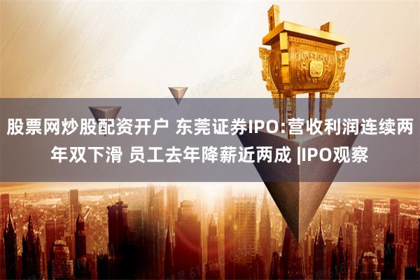 股票网炒股配资开户 东莞证券IPO:营收利润连续两年双下滑 员工去年降薪近两成 |IPO观察